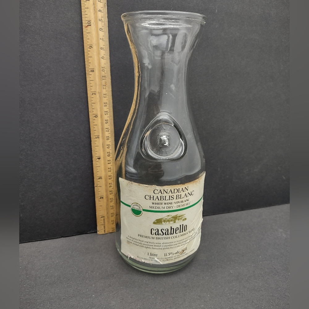Vintage Casabello Glass Carafe with Label